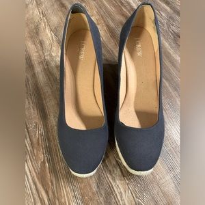 Navy J Crew Espadrille size 10